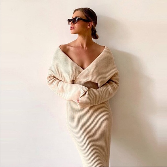 Bala x Free People knitted ribbed midi skirt sweater 2 piece set - Picture 3 of 11